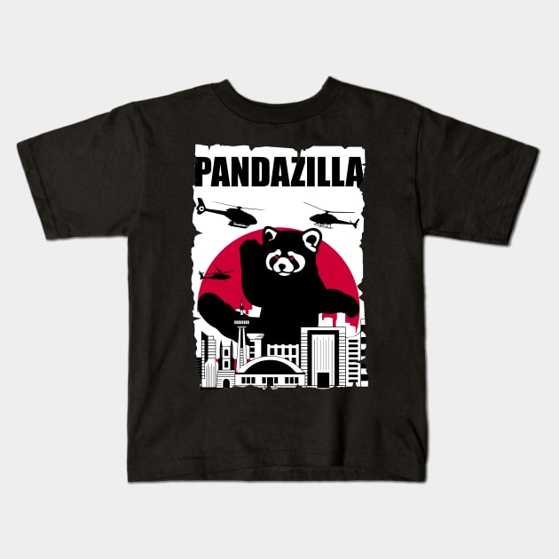 Pandazilla Kids T-Shirt by Signal Fan Lab